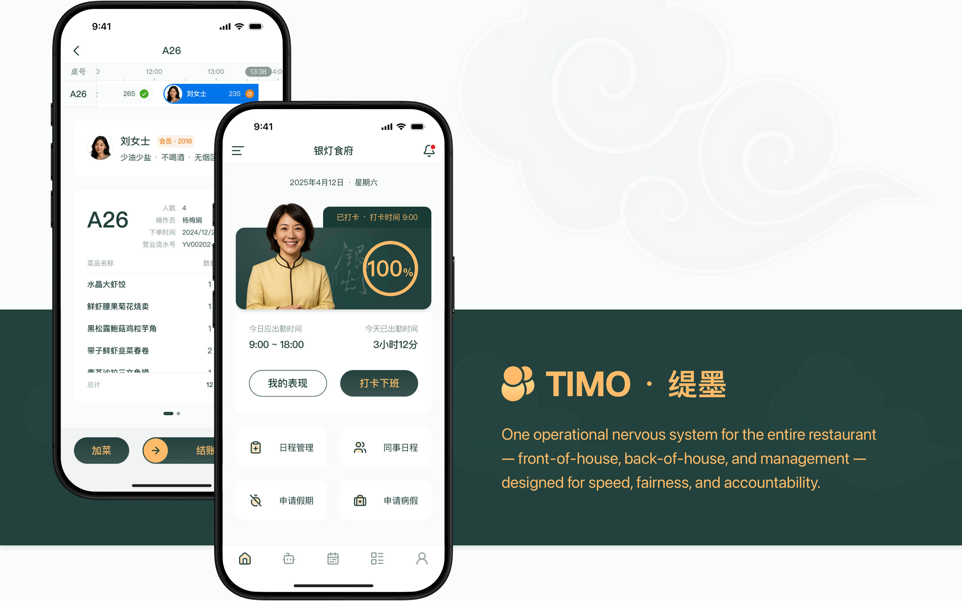 Timo for Silver Light operations screen